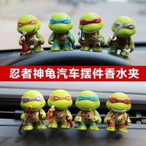 Q version Teenage Mutant Ninja Turtles doll hand-made joint movable model toy car decoration Cake baking decorations