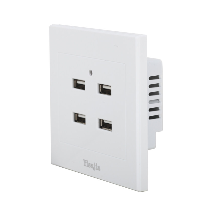 220v酒店 四位usb插座 工地36v 手机数据线充电墙壁插座 智能面板