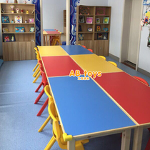 Kindergarten fire mu zhuo yi children chi fan zhuo manual table Class Art room six boutique mu zhuo yi