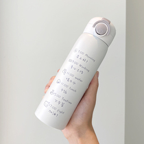 Insulation Cup 304 stainless steel Student portable water cup ins Wind creativity with straw cup Children cute girls heart