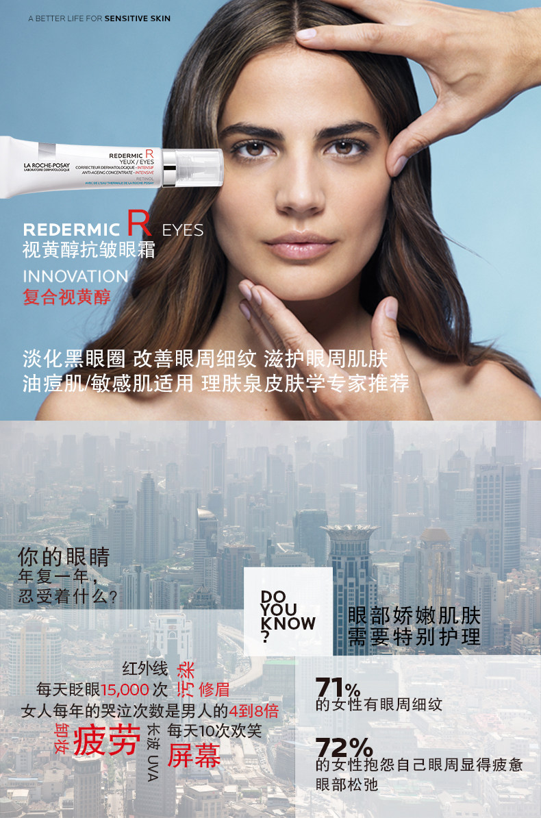 理肤泉视黄醇抗皱眼霜15ml