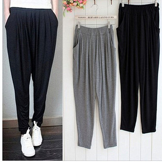 Modal casual pants female spring and summer large size, loose, thin, wild pants sports pants high waist, small feet Harn pants Modal casual pants female spring and summer large size, loose, thin, wild pants sports pants high waist, small feet Harn pants