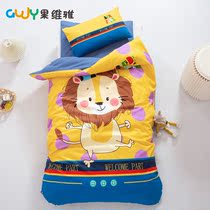 Class A childrens kindergarten quilt three-piece set baby nap cotton core six-piece set baby kit small quilt