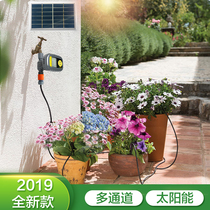 Solar multi-channel timing watering device Intelligent garden automatic watering sprinkler Irrigation sprinkler system controller