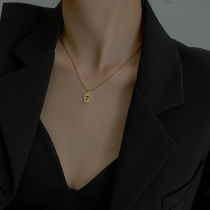 2021 New Hip Hop necklace female ins cold wind choker light luxury niche design sense pendant sweater chain