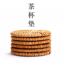 Bamboo coaster bamboo creative thickened tea art coaster insulation Cup Cup holder square tea ceremony tea set accessories