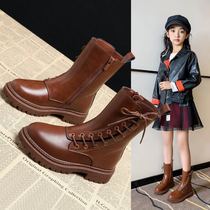 South Korean girl boots 2021 new fall foreign air princess gush Martin childrens shoes short boots for autumn and winter