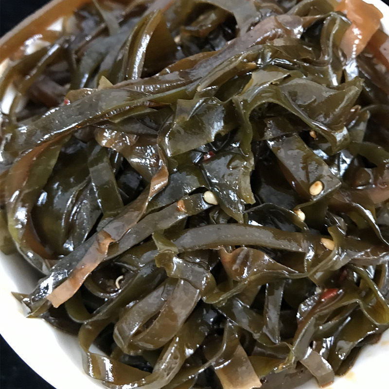 香辣海带丝山东特产腌制海带即食海味咸菜酱菜麻辣下饭菜500g包邮