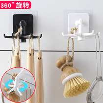360 Degrees Rotatable Hook Free Punch Powerful Viscose Kitchen Pan Shovel Containing Wall-mounted Wall Hanger Home