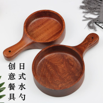 Japanese-style water spoon Salad bowl Eating and broadcasting ramen bowl Wooden tableware Korean wooden bowl Baijing Boran the same bowl Kimchi bowl