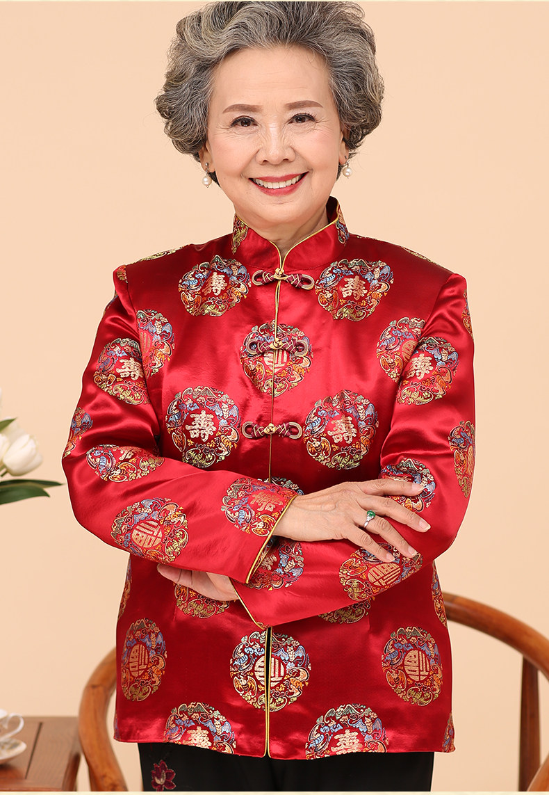 中老年人70-80岁外套老奶奶装过寿唐装女老人衣服祝