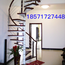 Facade houses shops apartments custom whole rotating stair loft duplex building duplex solid wood steel wooden stair guardrail