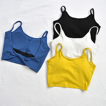 Back knotted sports underwear No steel ring Chest Cushion Reveal Navel Beauty Vest Modern Dance Jazz Steel Tube Dance Practice