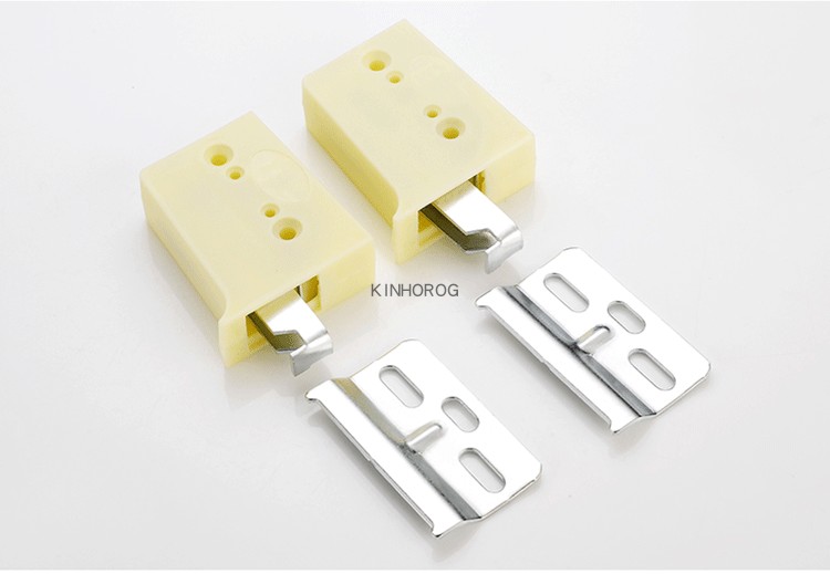 橱柜吊码挂码重型吊柜吊码橱柜吊柜挂件固定吊码明装塑料米黄色