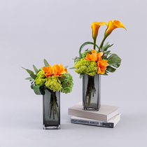 Nordic light luxury fake flower imitation flower decoration living room table hydrangea set model room silk flower bouquet ornaments