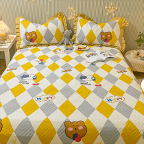 Bed cover three-piece 2021 cotton four seasons universal double-sided dual-use cotton summer tatami quilted padded sheets