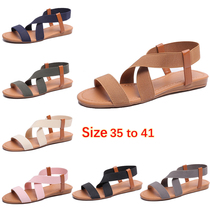 Comfort Women Flat Shoes Elastic Band Sandals size 40 41 female sandals