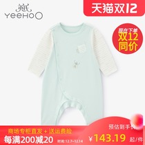 British men and women baby comfortable green spring home jumpsuit Ha clothes climbing clothes YZJAJ30003A01