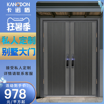 Kano shield villa door household door Rural courtyard double open four door mother and child single door anti-theft door Rural