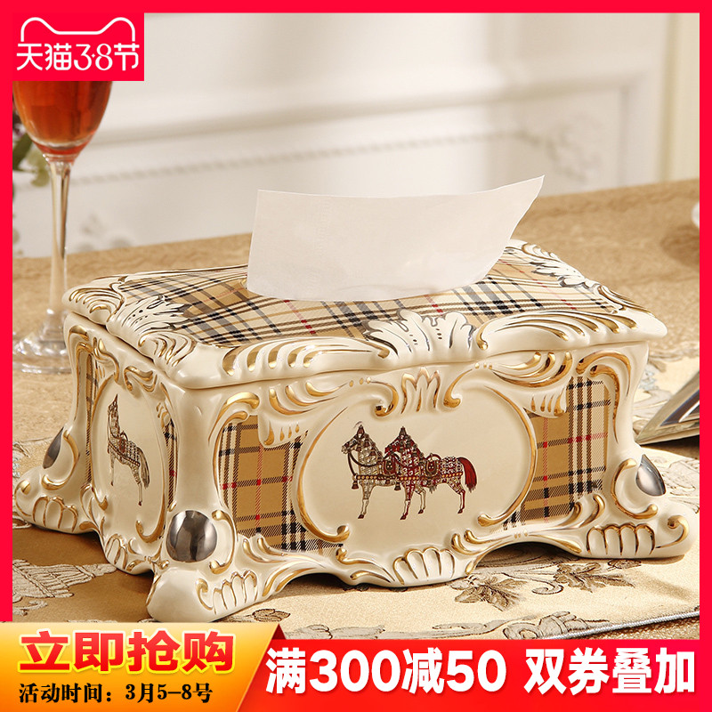 British creative tissue boxes sitting room adornment ceramic exhaust carton tea table top grade key-2 luxury home furnishing articles