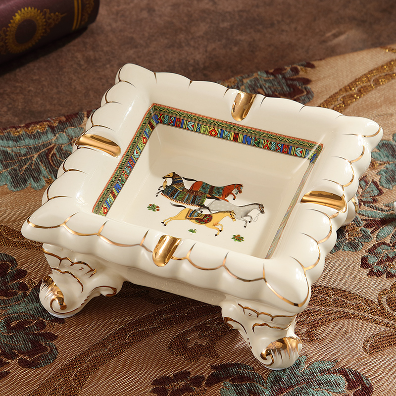 European ceramic ashtray key-2 luxury utility bigger sizes originality sitting room adornment ash tray table office furnishing articles