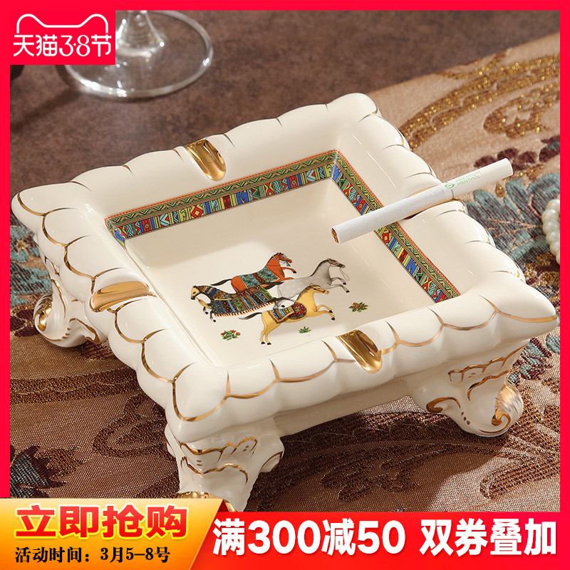 European ceramic ashtray key-2 luxury utility bigger sizes originality sitting room adornment ash tray table office furnishing articles