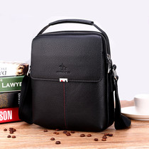 Paolo Bull Leather Business Casual Mini Small Slanted Satchel Men Genuine Leather Bag Mens Bag Single Shoulder Bag Backpack Hanging Bag Hung