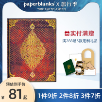 paperblanks flagship store Golden clover series notebook Retro luxury hand account diary Acid-free paper European-Style Ancient book binding cover Art exquisite female college student stationery