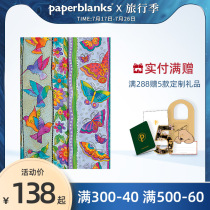 paperblanks flagship store Laura Biqi color butterfly series diary Girl hand account notebook Cartoon color butterfly bird cover stationery Childrens holiday gift hard shell book