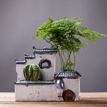 Creative Multimeat Botanical Bamboo Zen house furniture Decorative Pendulum Piece Pen Holder Bonsai Ceramic Dry Flower Vase Flower