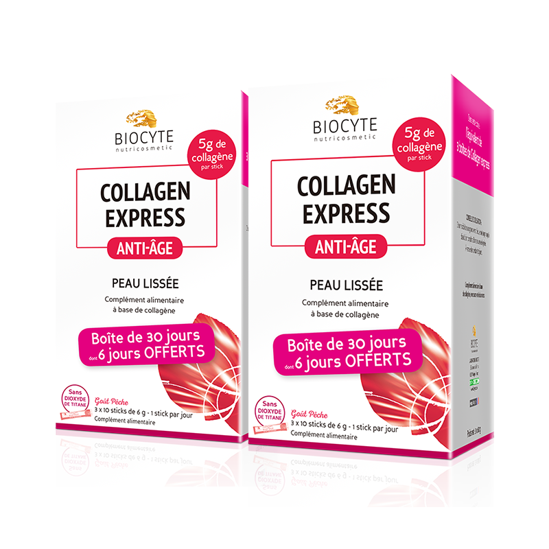 france biocyte collagen hydrolyzed powder 2 boxes anti-aging and thinning fine lines oral beauty