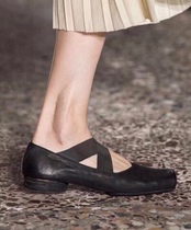 UM ballet dream Italian old cowhide handmade all leather single shoes