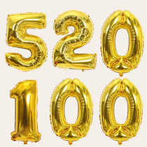 32 inch golden digital large childrens birthday 100 days full moon wedding room decoration decoration scene aluminum film balloon