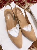 50% off chole womens leather elephant gray medium-heeled high-heeled shoes very comfortable Canada direct mail