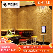 European 3D three-dimensional luxury high-end Damascus Golden KTV wallpaper engineering background wall glitter red wallpaper