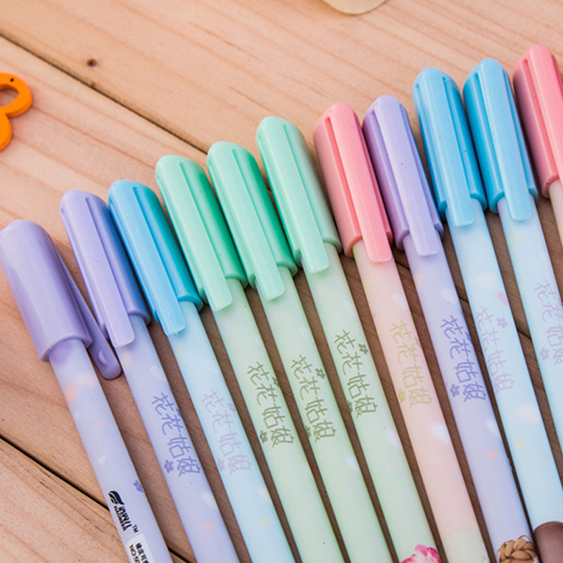 可擦笔小学生中性笔磨易擦水笔0.5黑色晶蓝色笔芯魔摩乐12支