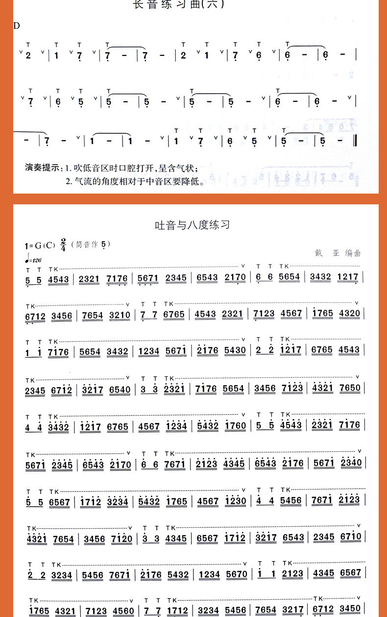 陈惠龙著 笛子入门考级书 初学自学笛子基础教程 演奏笛子指导教材