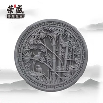 Bamboo Bird Hippy Play Imitation Ancient Brick Carved Wall Wall Courtyard External Wall Decoration Relief Photo Wall Chinese Ancient Jian Engraved Brick