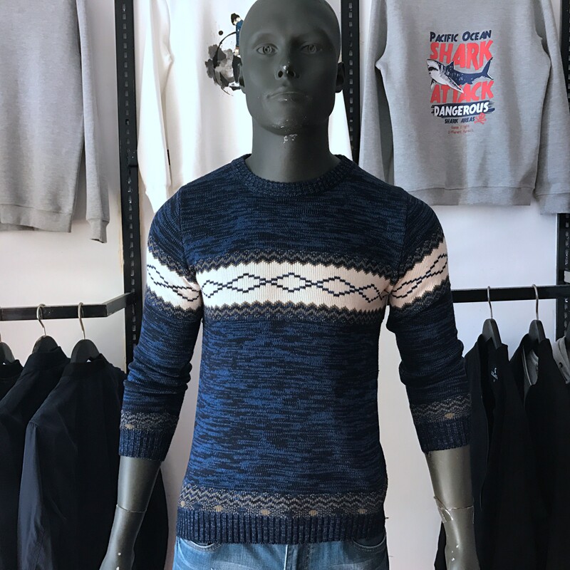 jj秋冬款毛衣针织衫男圆领针织棉合体毛衣男装休闲毛衣针织衫_7折现价