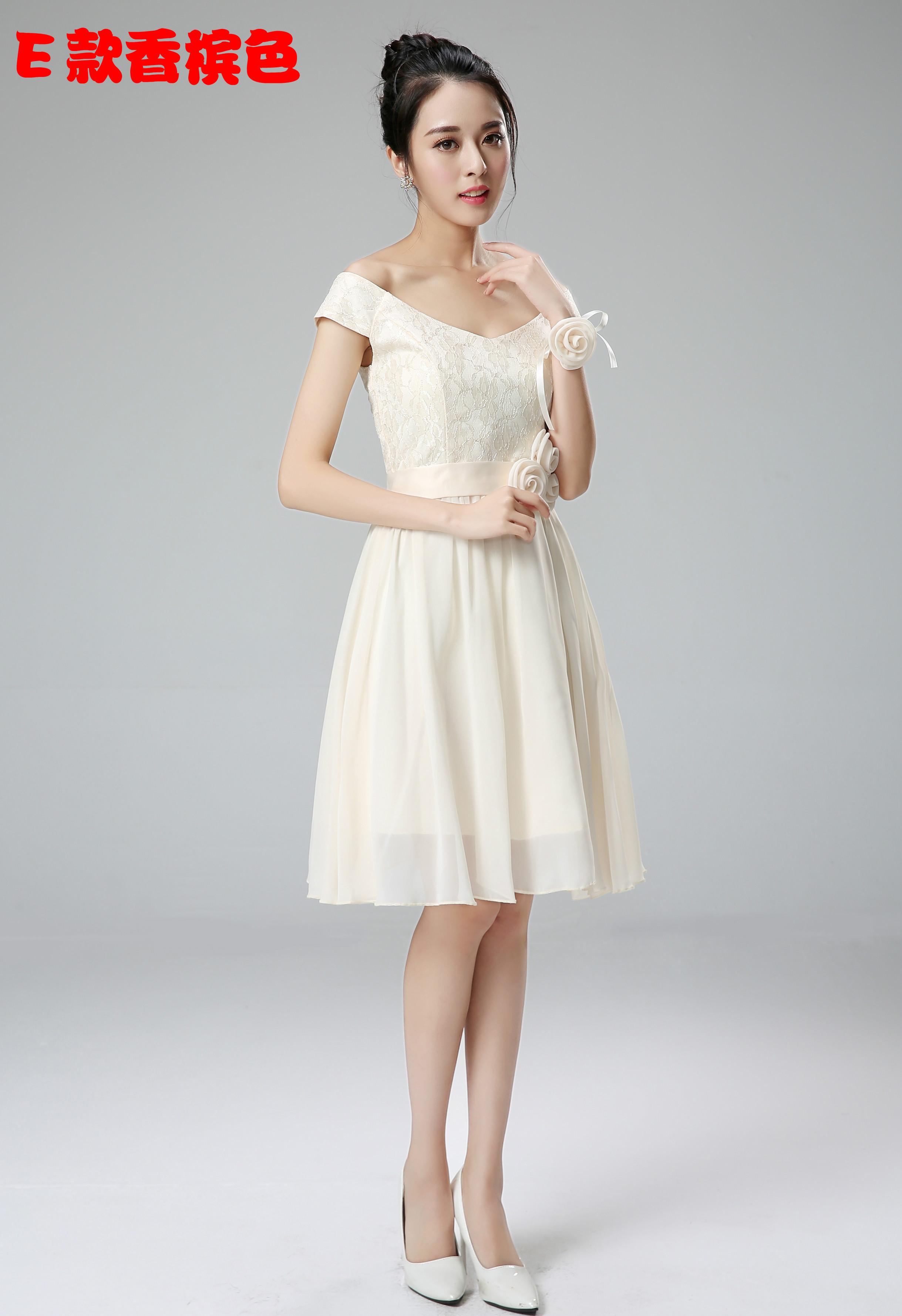 伴娘服短款 大码伴娘礼服 小礼服姐妹裙 毕业晚礼服伴娘团 包邮