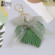 ins handmade keychain cute couple birthday gift bag cotton thread woven pendant decoration fresh air