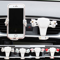 Car mobile phone holder goddess cute temperament net red creative car multi-function fashion car air outlet bracket