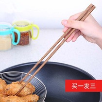 Chicken wingwood extended chopsticks fried dough sticks facial chopsticks public chopsticks hot pot chopsticks non-paint fried anti-scalding solid wood chopsticks 32cm