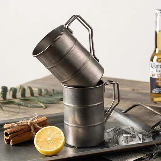 레트로 산업 스타일 맥주 머그 304 스테인레스 스틸 머그 커피 워터 머그 야외 캠핑 머그 맥주 머그잔 레트로 산업 스타일 맥주 머그 304 스테인레스 스틸 머그 커피 워터 머그 야외 캠핑 머그 맥주 머그잔