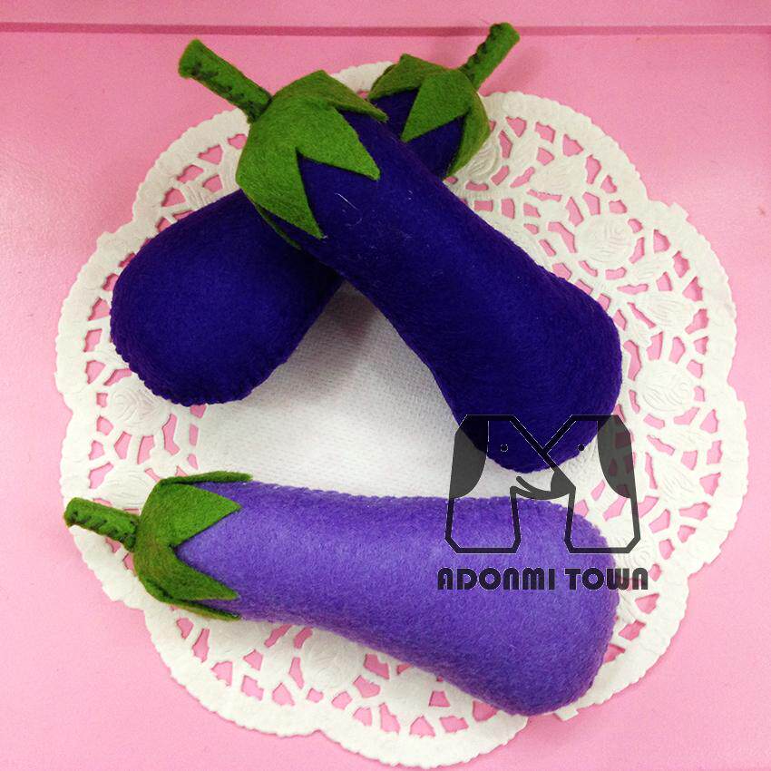 【多米小镇】不织布蔬菜水果茄子成品/仿真蔬果/diy幼儿园作业