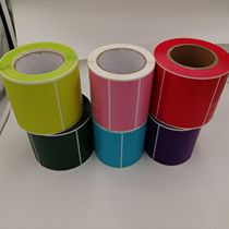 Color coated paper High temperature resistant 360°synthetic paper Sub-silver PET transparent self-adhesive ribbon printing label customization