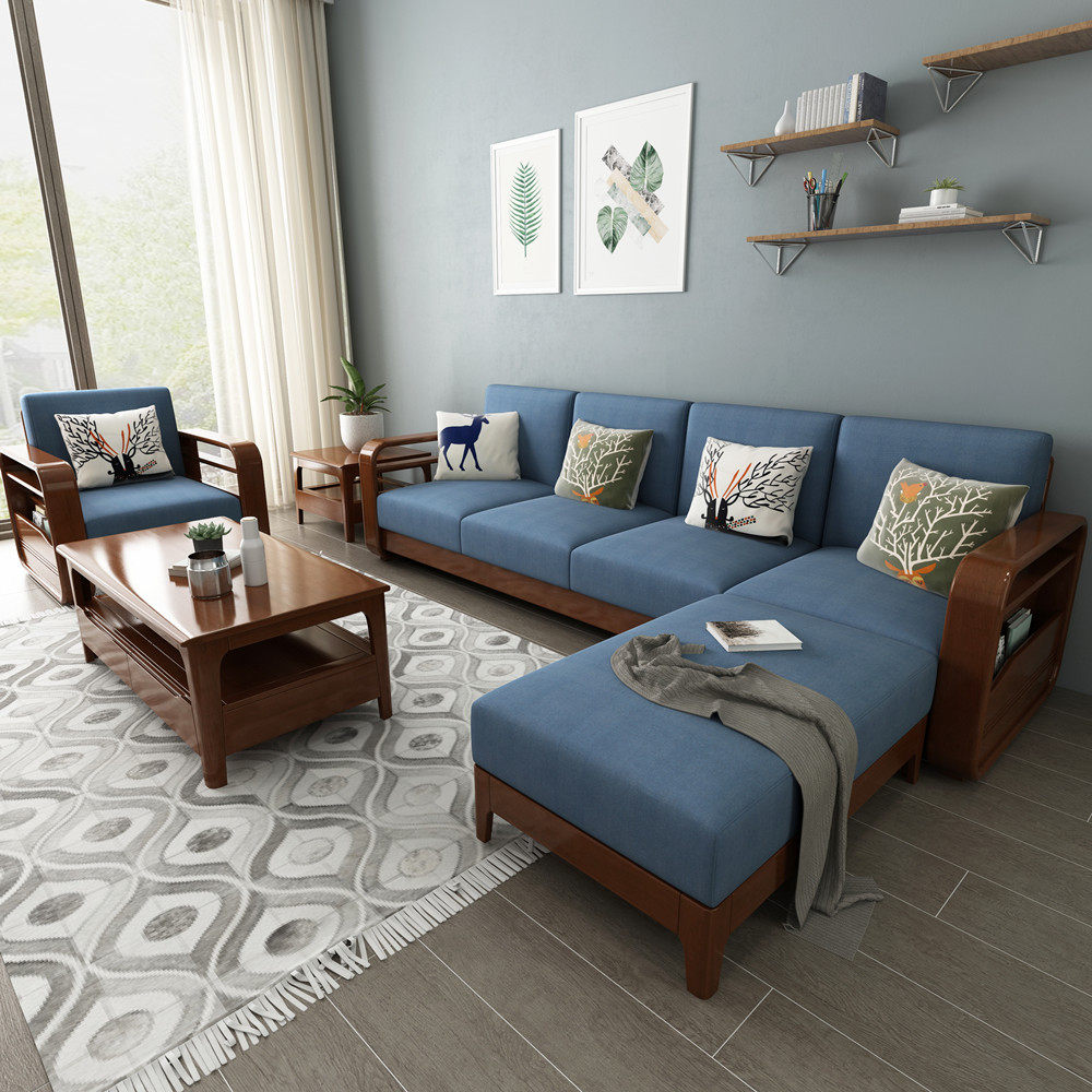 小户型不配有客厅这一款实木沙发适合你