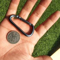 D-type bold aluminum alloy carabiner gun black No 6 buckle mini keychain portable outdoor special multi-function