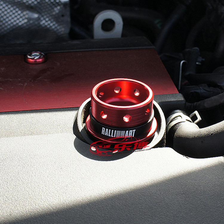 三菱翼神劲炫evo10改装机油盖ralliart铝合金彩色通用机油箱盖