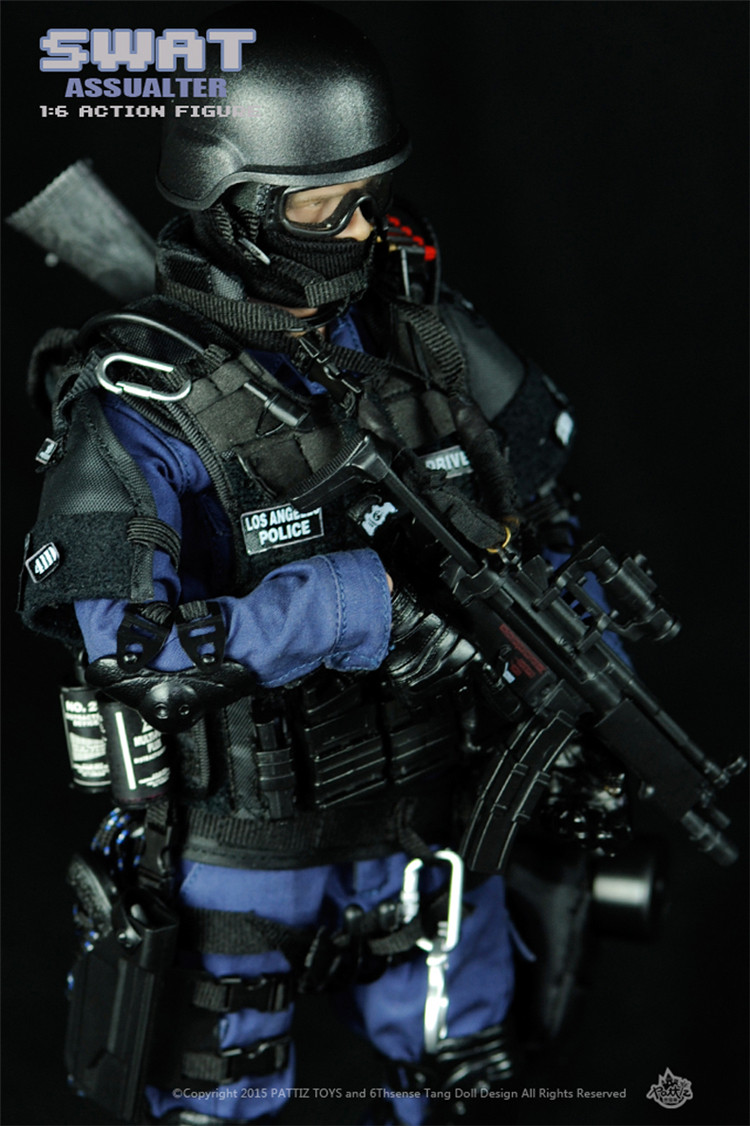 推荐1/6兵人模型套装警察swat特种部队人偶 成人手办模型男礼物